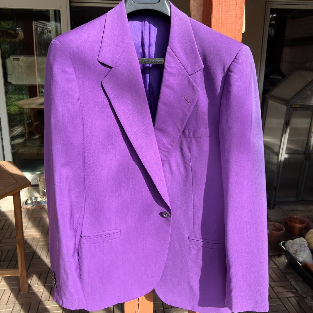 V2 VERSACE Men's 1990s VINTAGE PURPLE Jacket Blazer